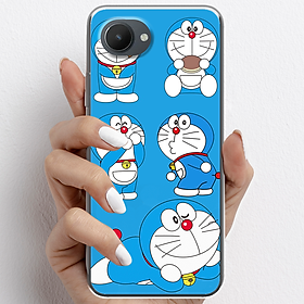 Ốp lưng cho Realme C30S nhựa TPU mẫu Doraemon ham ăn