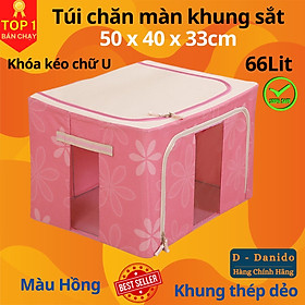 Túi Đựng Chăn Màn (Được Chọn Màu) - Hộp Đựng Quần Áo Khung Sắt Gấp Gọn - Tủ Vải Chăn Màn Tiện Lợi