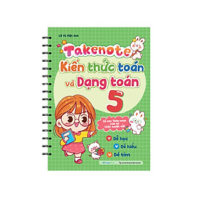Sách Takenote kiến thức toán và dạng toán 5