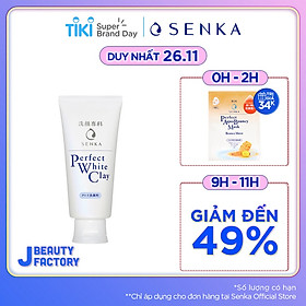 Sữa Rửa Mặt Tạo Bọt Chiết Xuất Đất Sét Trắng Senka Perfect White Clay New 14840 (120g)