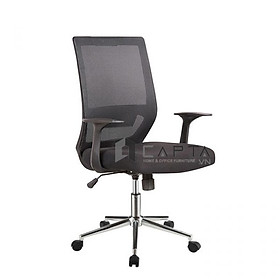 Mua Ghế ngồi làm việc lưng trung CE4273-M Nội thất Capta Ghế nhân viên lưng lưới có tay chữ T chân thép mạ chrome