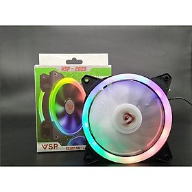 Mua Fan Case V202B LED RGB (12cm) - Gắn Trực tiếp lên Nguồn / Tự Chuyển màu RGB - lk1984 - hàng nhập khẩu