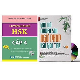 Combo 2 sách Luyện giải đề thi HSK cấp 4 có mp3 nge +Giải Mã Chuyên Sâu