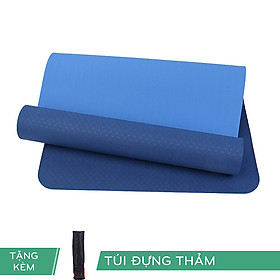 Thảm Yoga TPE RL ECO 6mm 2 lớp Màu Xanh Dương Tặng Kèm Túi