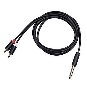 6.35 mm to 2RCA Cable, RCA Cable Gold Plated Audiowave Series 6.35mm Male to 2 RCA Male Stereo Audio Adapter Y Splitter RCA Cable