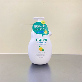 Sữa tắm Kracie Naive Body Wash 530ml của Nhật Bản Giữ ẩm và dưỡng da mềm mại, mịn màng 3 mùi hương
