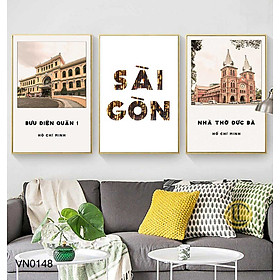 Tranh treo tường sài gòn 5 trang trí decor quán nhà hàng kèm đinh
