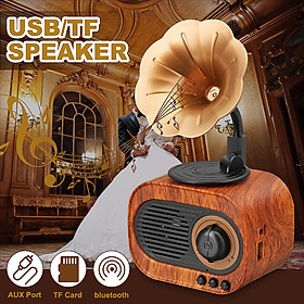 Wireless Portable Speaker Retro Trumpet Style Stereo bluetooth Subwoofer Music