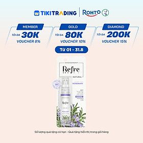 Xịt khử mùi chiết xuất thiên nhiên Refre Natural Rosemary Hương Thảo (30ml)