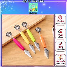 Mua Dao cắt tỉa trái cây 2 đầu đa năng - Dao gọt tỉa hoa quả thông minh  dụng cụ khắc tỉa 2 đầu inox - TT843