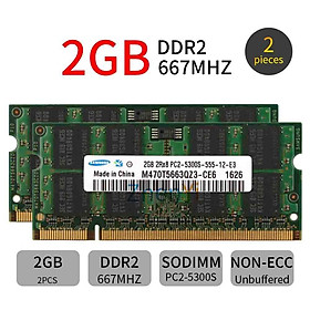 Bộ Nhớ Ram 2x2GB PC2-5300S DDR2 667MHz CL5 Cho Laptop Ap Laptop 