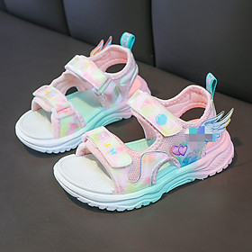 Sandal bé gái phong cách Hàn Quốc, Sandal bé gái đế mềm in họa tiêt dễ thương 21976