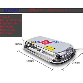 Đèn chớp xanh đỏ 44 LED - 44W  hàng cao cấp có 4 chân nam châm gắn nóc xe  00 tô ưu tiên.