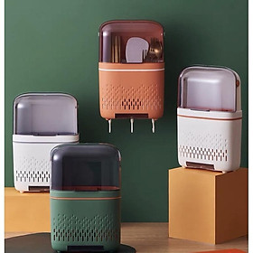 Mua ống đũa hộp đựng đũa thìa có nắp đậy trống kiến dán bụi ẩm mốc có nắp đậy cheo tường đảm bảo siêu chắc luôn