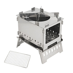Outdoor Portable BBQ Grill Folding Barbecue Grill Stainless Steel BBQ Grill for Picnics Cooking Camping