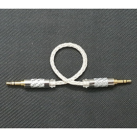 Mua Dây IC  AUX  2 đầu 3.5mm 8 lõi mạ bạc 7N chất lượng cao cho DAC / AMP