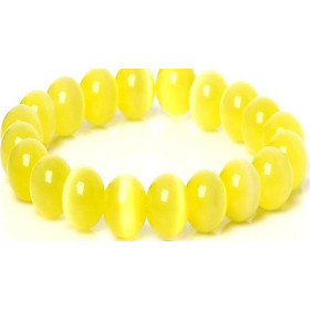 Vòng Tay Phong Thủy Đá Mắt Mèo Thiên Nhiên ( Free Size ) - Mang Đến May Mắn - Xua Đi Vận Rủi - Tặng Kèm Dây, Đá Dự Phòng