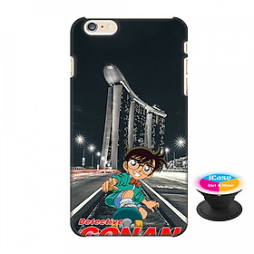 Ốp lưng nhựa dẻo dành cho iPhone 6 Plus in hình Conan - Tặng Popsocket in logo iCase - Hàng Chính Hãng