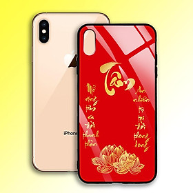 Ốp Lưng Họa Tiết Màu Vàng Ánh Kim cho điện thoại Iphone XS Max - 03007 7999 TAM05 - Tâm thư pháp - Hàng Chính Hãng