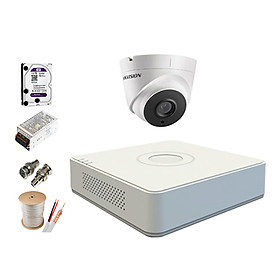 Mua Trọn Bộ Camera 5.0MP Hikvision Hồng Ngoại 20 Mét  8 Mắt Camera  - Hàng chính hãng