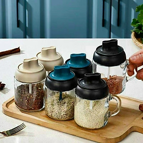 Mua Hũ thủy tinh gia vị mới kèm nắp và thìa cao cấp