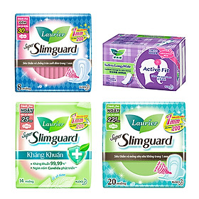 Combo 4 Gói Băng Vệ Sinh Laurier tiện lợi (Hàng ngày/Ban Ngày/Ban Đêm)