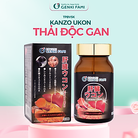 Viên Uống Thải Độc, Mát Gan, Giúp Giảm Căng Thẳng Mệt Mỏi Kanzo Ukon Genki Fami Nhật Bản