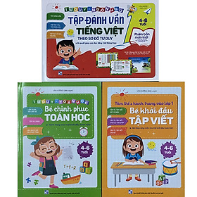 BOMBO: Tập Đánh Vần Tiếng Việt Theo Sơ Đồ Tư Duy - Tư Duy Toán Học Bé Chinh Phục Toán Học - Tâm Thế & Hành Trang Vào Lớp 1 Bé Khởi Đầu Tập Viết