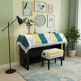 Khăn phủ đàn piano cơ đàn piano điện tử 88 phím trang trí năm mới Tết giáng sinh noel sang trọng cao cấp - Hàng chính hãng