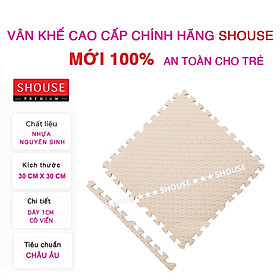 Thảm Xốp Ghép lót sàn cho bé Shouse 30x30cm Korea, vân gỗ gấp gọn xpe - X14- 30cm x 30cm