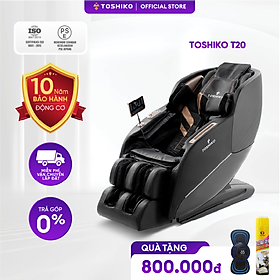 Ghế Massage Toàn Thân điều khiển giọng nói Đa Năng Toshiko T20 bảo hành 6 năm sở hữu con lăn 4D massage di chuyển, Ghế massage Cao Cấp với hệ thống AI scanbody chuyên biệt giúp con lăn điều chỉnh