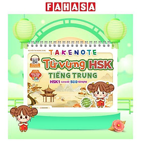 Sách - Takenote - Từ Vựng HSK Tiếng Trung - HSK1 (Cung Cấp 500 Từ Vựng)