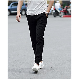 Quần Jogger Kaki Nam Chất Mát - Màu Đen - T01