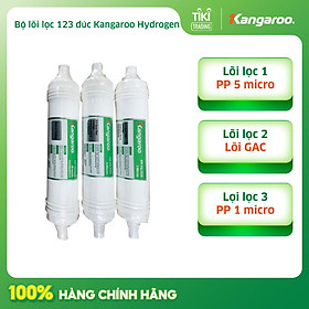 Mua Bộ lõi lọc 123 đúc Kangaroo Hydrogen  hàng chính hãng - Dùng cho máy KG100HK  KG100ES  KG100EO  KG10A7S  KG100ES1 