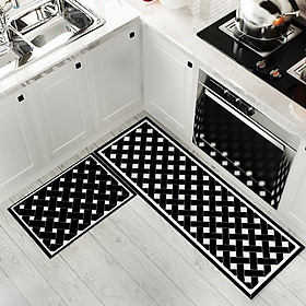 Mua Thảm bếp trải sàn  Thảm lau chân gồm 2 tấm thấm hút nước trang trí nhà cửa Gu Decor Wooden