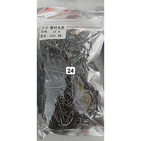 Sét 30 lưỡi câu đơn size to có lỗ chất liệu thép cacbon