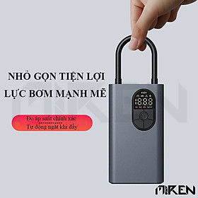 Máy Bơm Khí Cho Lốp Ô Tô Điện Tử Cầm Tay Đa Năng Nhỏ Gọn Tự Ngắt Cho Xe Hơi Xe Đạp Xe Gắn Máy Model CQB Hàng Chính Hãng