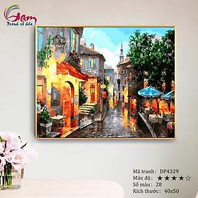 Mua Tranh sơn dầu số hoá tự tô Gam đường phố châu Âu DP4329
