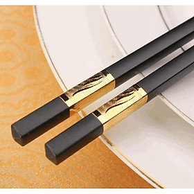 Bộ 10 đôi đũa hợp kim cao cấp Hàn Quốc - Golden chopsticks sang trọng - Gia dụng SG