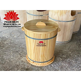 Mua thùng đựng gạo gỗ thông 20kg  thùng gỗ đựng gạo phong thuỷ 20kg