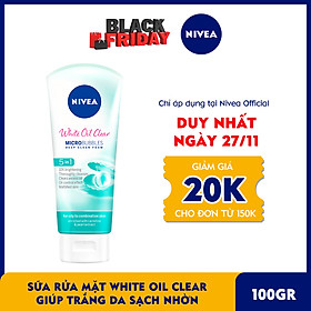 Sữa rửa mặt NIVEA White Oil Clear giúp trắng da sạch nhờn (100g) - 84951