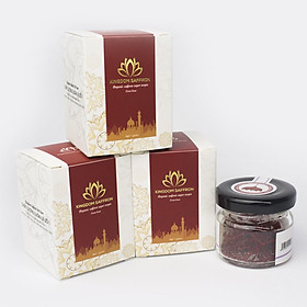 Combo 3 hộp Kingdom saffron nhụy hoa nghệ tây Iran loại super negin thượng hạng (hộp 1 gram)