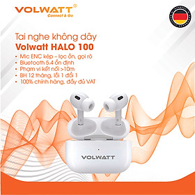 Mua Tai nghe không dây Volwatt Halo 100 hàng chính hãng | TWS Bluetooth 5.4  Pin 50h  Type-C  BH 12 tháng