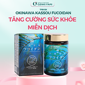 Fucoidan Okinawa Genki Fami Nhật Bản Tăng Cường Đề Kháng, Hạn Chế Oxi Hóa, Hỗ Trợ Người Bệnh Ung Bướu Hộp 150 Viên