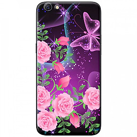 Ốp lưng dành cho OPPO A71 mẫu Hoa hồng bướm tím