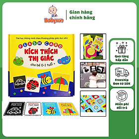 Trọn bộ thẻ flashcard kích thích thị giác cho trẻ sơ sinh 80 thẻ kích