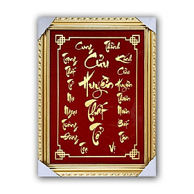 Cửu Huyền Thất tổ chữ Việt - khắc Nhũ Kim Sa (sản phẩm thủ công)