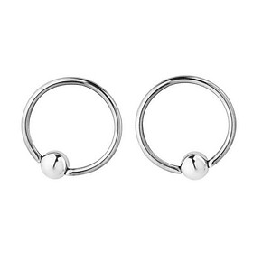 3-7pack 1 Pairs Stainless Steel Nose Tragus Lip Captive Bead Hoop Ring Silver