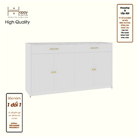 [Happy Home Furniture] NERIS, Tủ lưu trữ 4 cửa mở - 2 ngăn kéo, 160cm x 40cm x 86cm ( DxRxC), TCM_147