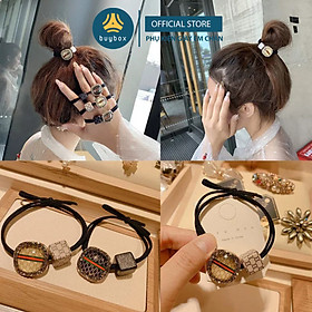 Combo 3 thun buộc tóc, thiết kế nữ tính, sang trọng chất thun co giãn tốt không gãy tóc - BuyBox - BBPK297